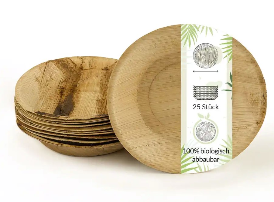 Palmblatt Schale rund ø20cmx3.5cm