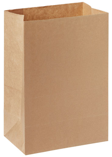 Papier- Klotzbodenbeutel braun 5lt, FSC