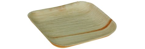 Palmblatt Teller quadratisch 16x16cm