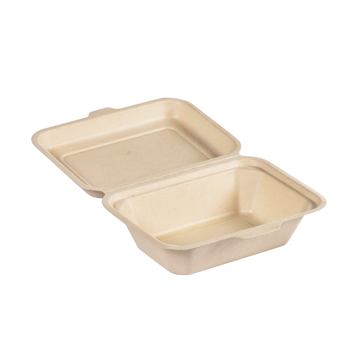 Menü Box Bagasse mit Klappdeckel 180x130x50mm, 600ml