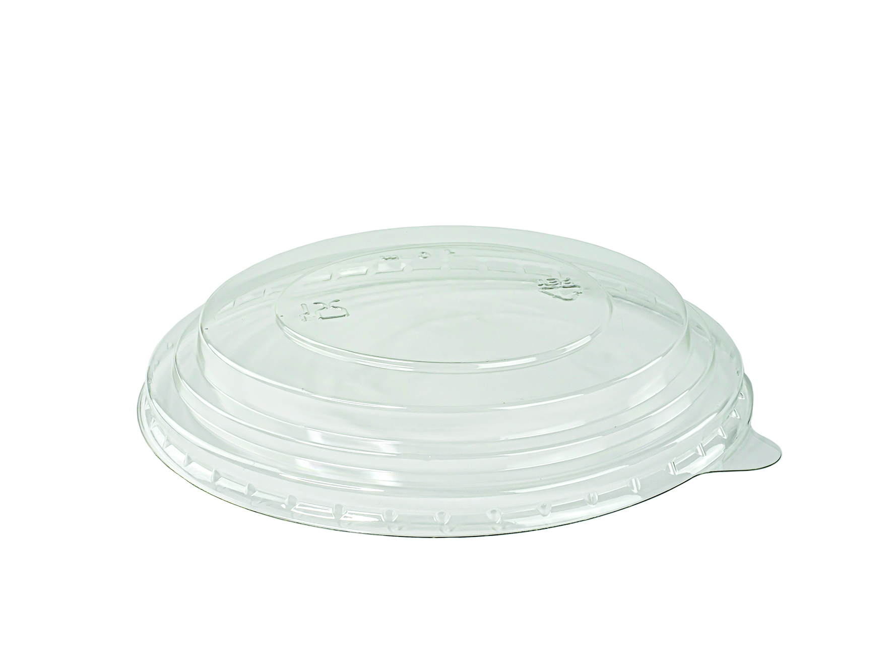 Deckel PET glasklar zu Kartonschale kraft, 500ml/750ml, ø150