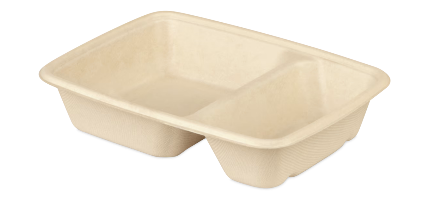 Schale Faser 640/465ml, natürlich, 2-Teilung