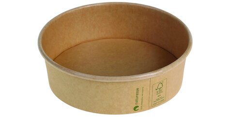Food-Schale Naturesse, Karton/PLA, braun, 900ml