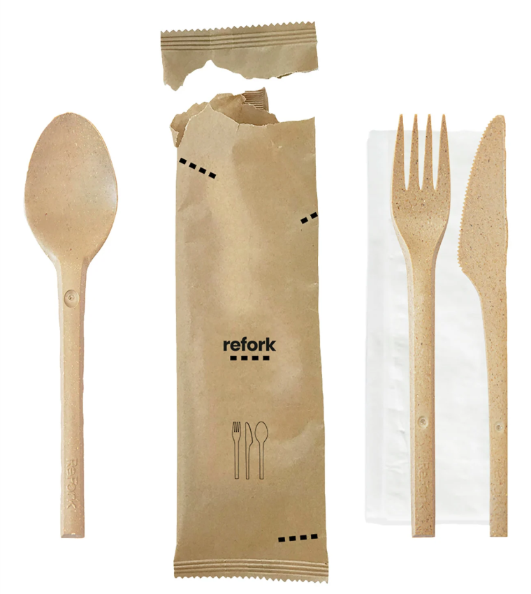 Besteck-Set, 3-teilig, REFORK braun, 17cm