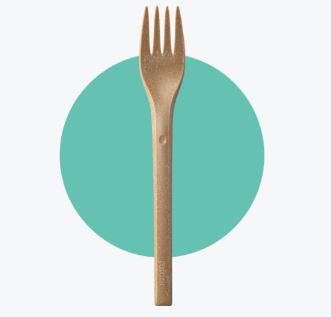 Gabel, REFORK braun-beige, 17cm