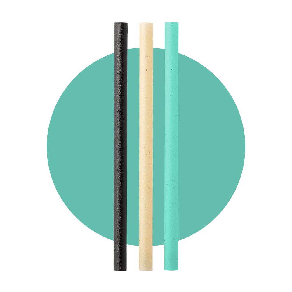 Trinkhalme, REFORK Regular, schwarz, ø6mm, 210mm