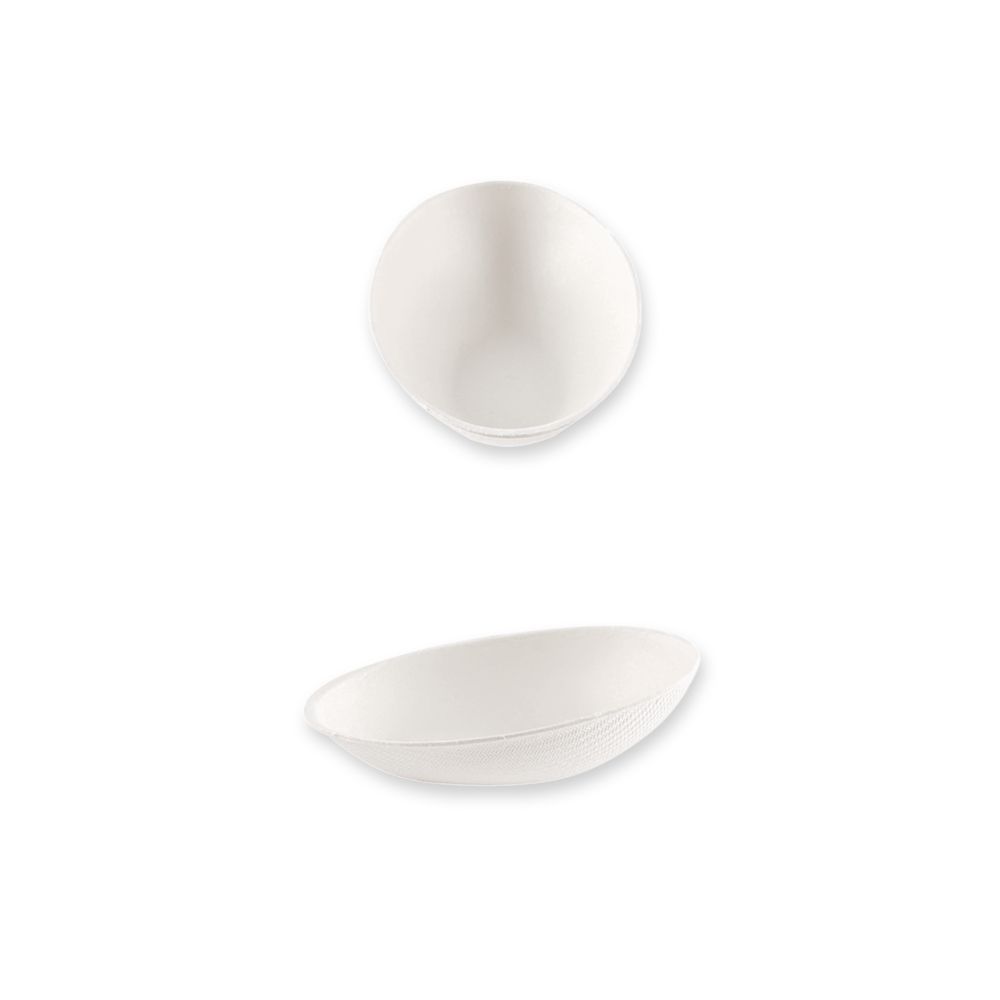 Bio Fingerfood, Amuse-Bouche Oval, 11 x 5.5 cm, weiss, NaturStar