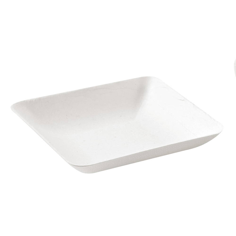 Bio Fingerfood, Amuse-Bouche Quadrat, 6.3 x 6.3 cm, weiss, NaturStar