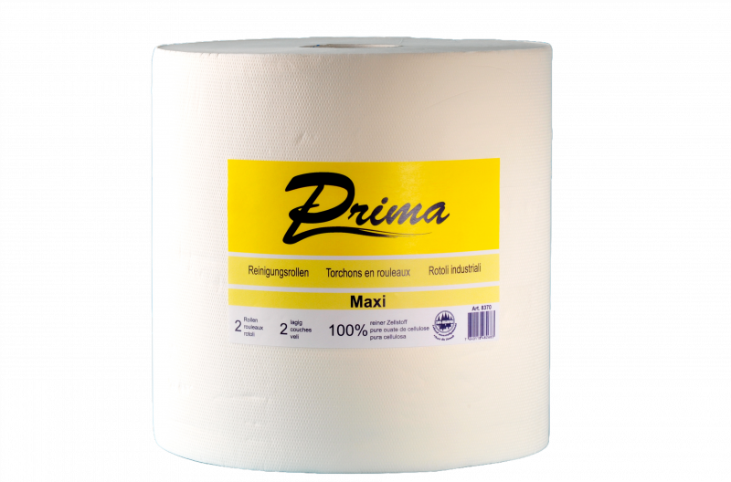 Maxi-Reinigungsrolle 'Prima', 2-lg, geprägt, 325lfm