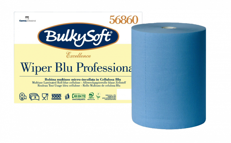 Maxi-Reinigungsrolle BulkySoft 'Blue Power', 3-lg, 190lfm