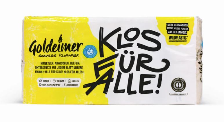 Toilettenpapier "Goldeimer", 3-lg, 150 Blatt, 12.5cm