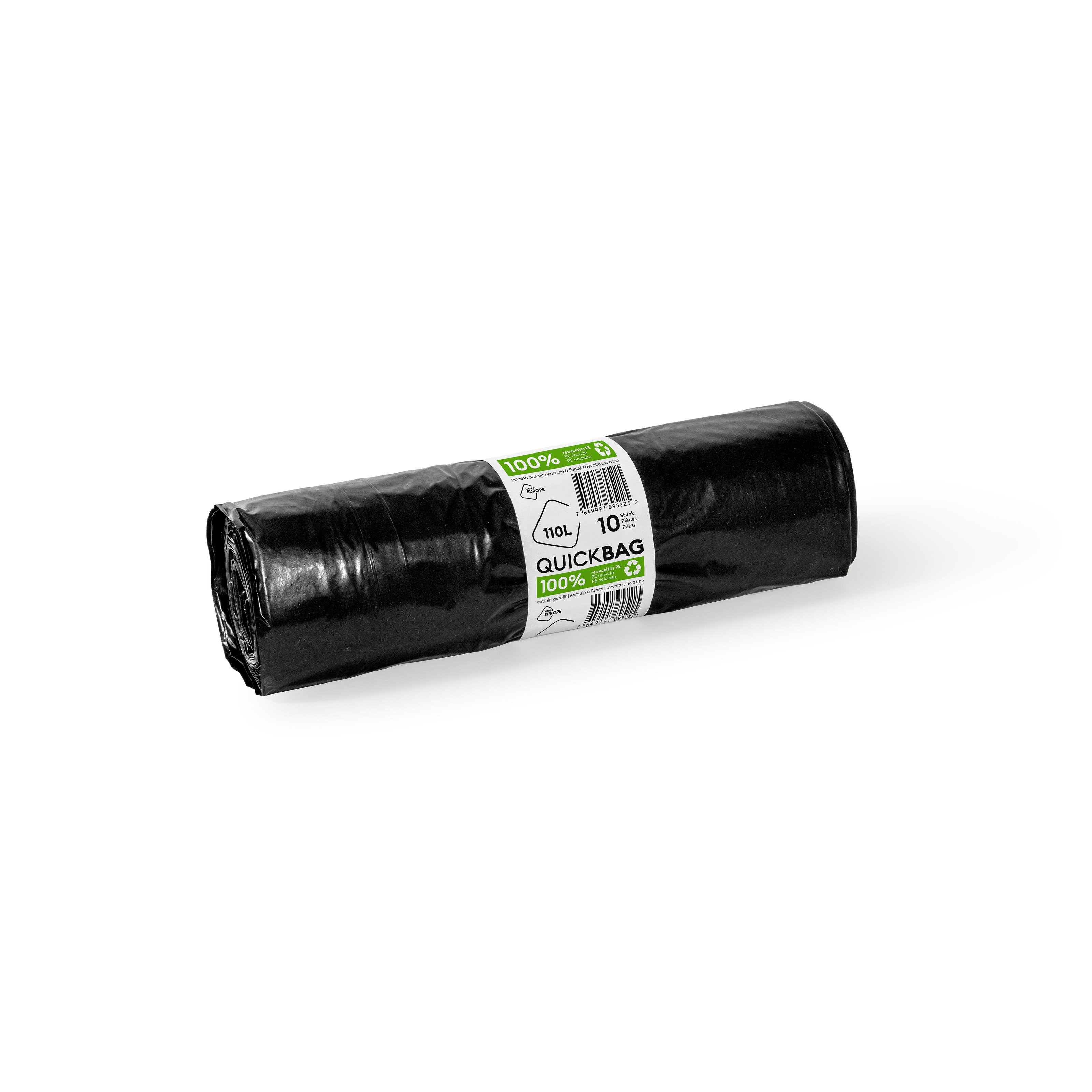 Kehrichtsack QuickBag Zugband 110l "Recycling", PE