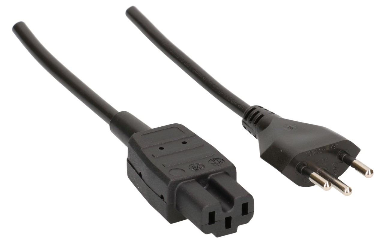 Apparatekabel / Netzkabel Max Hauri TD, 2m, 1mm2, T12-C15A