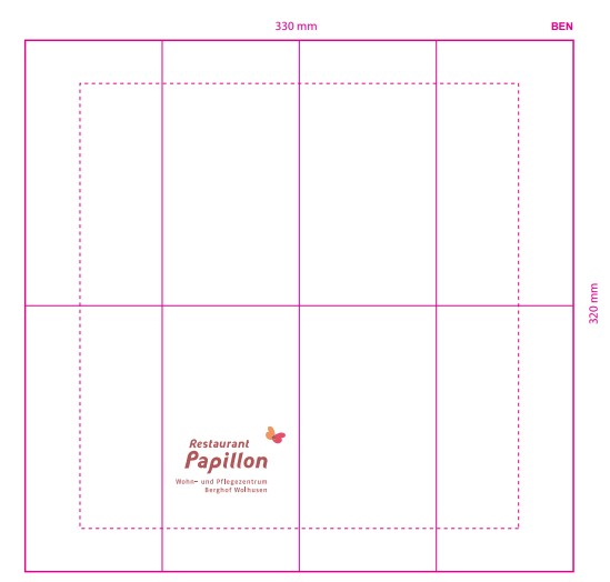 Serviette, weiss, 33x33cm, 2-lg, 1/8-Falz