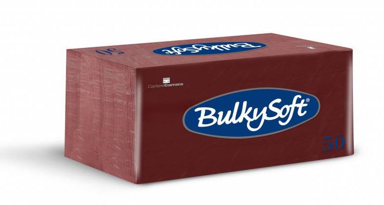 Servietten Brunch BulkySoft, 1/8-Falz, 2-lg, bordeaux