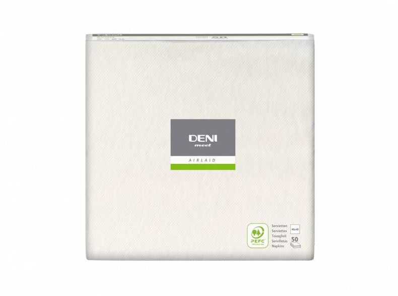 Servietten Airlaid, 1/4-Falz, 40x40cm, weiss