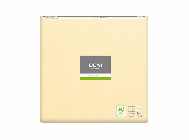 Servietten Airlaid, 1/4-Falz, 40x40cm, champagner