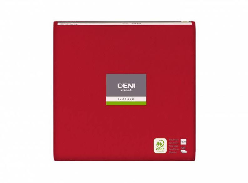 Servietten Airlaid, 1/4-Falz, 40x40cm, rot