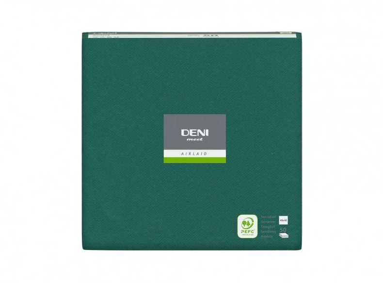 Servietten Airlaid, 1/4-Falz, 40x40cm, tannengrün