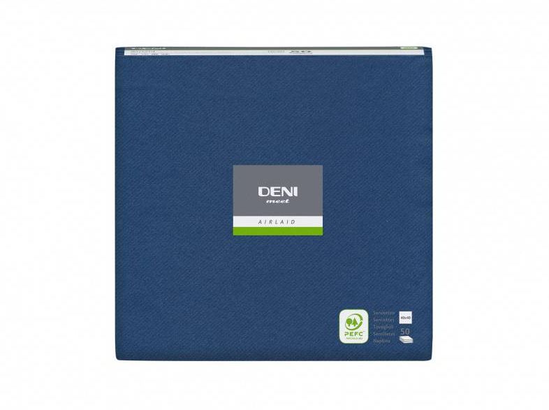 Servietten Airlaid, 1/4-Falz, 40x40cm, blau
