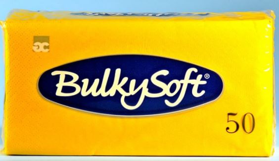Servietten Lunch BulkySoft, 1/8-Falz, 2-lg, gelb