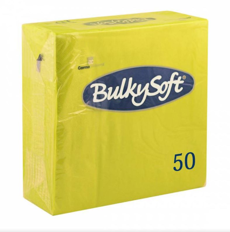 Servietten Brunch BulkySoft, 1/4-Falz, 2-lg, kiwi !NSV!