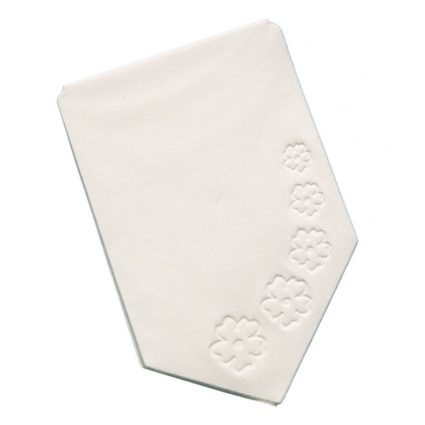 Kannenhalter mit Blumenprägung 9-lg, 6.5x10cm weiss