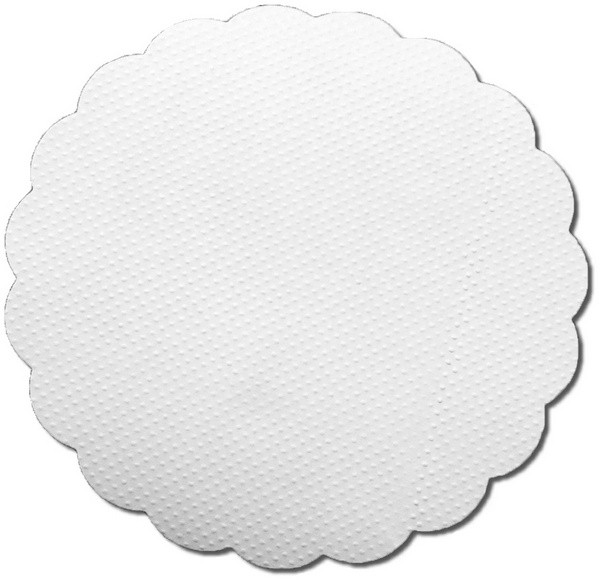 Gläserunterlagen, Nadelprägung 1-lg ø90mm weiss