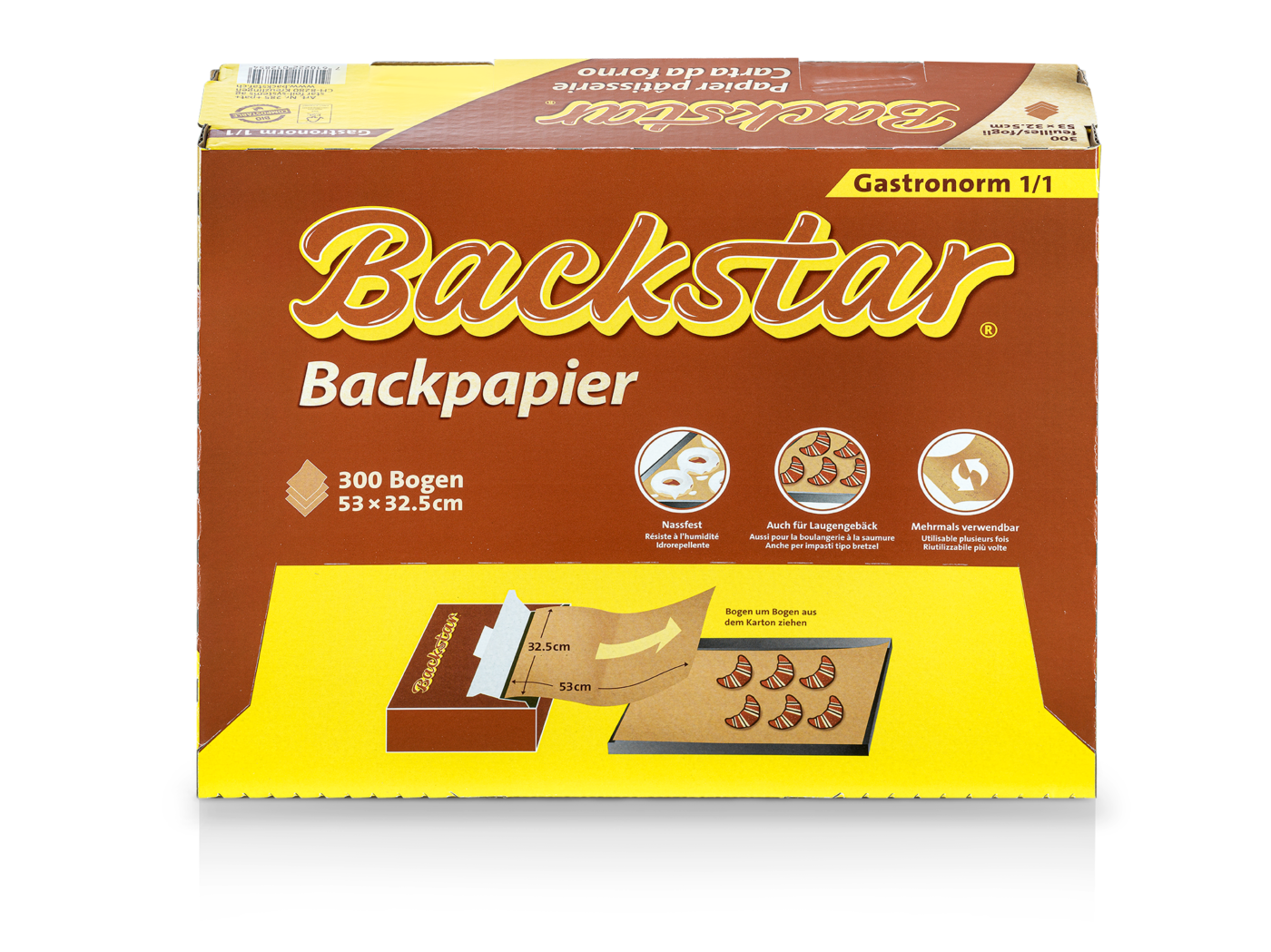 Backstar Profi-Bogen, 300 Bogen 53x32.5cm braun