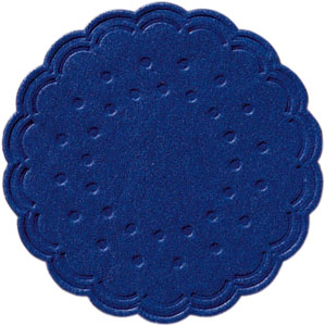 Gläseruntersetzer 8-lg ø75mm  blau