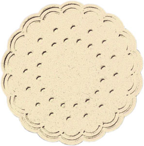 Gläseruntersetzer 8-lg ø75mm  creme