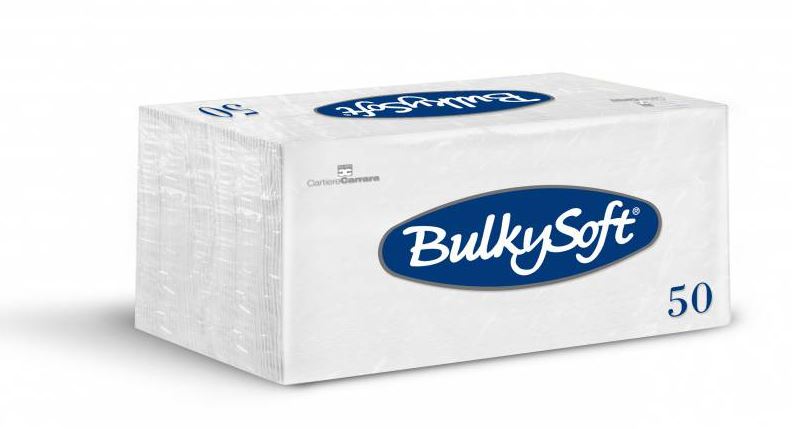 Servietten Brunch BulkySoft, 1/8-Falz, 2-lg, weiss