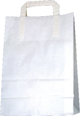 Papier-Tragtaschen weiss 80g/m2