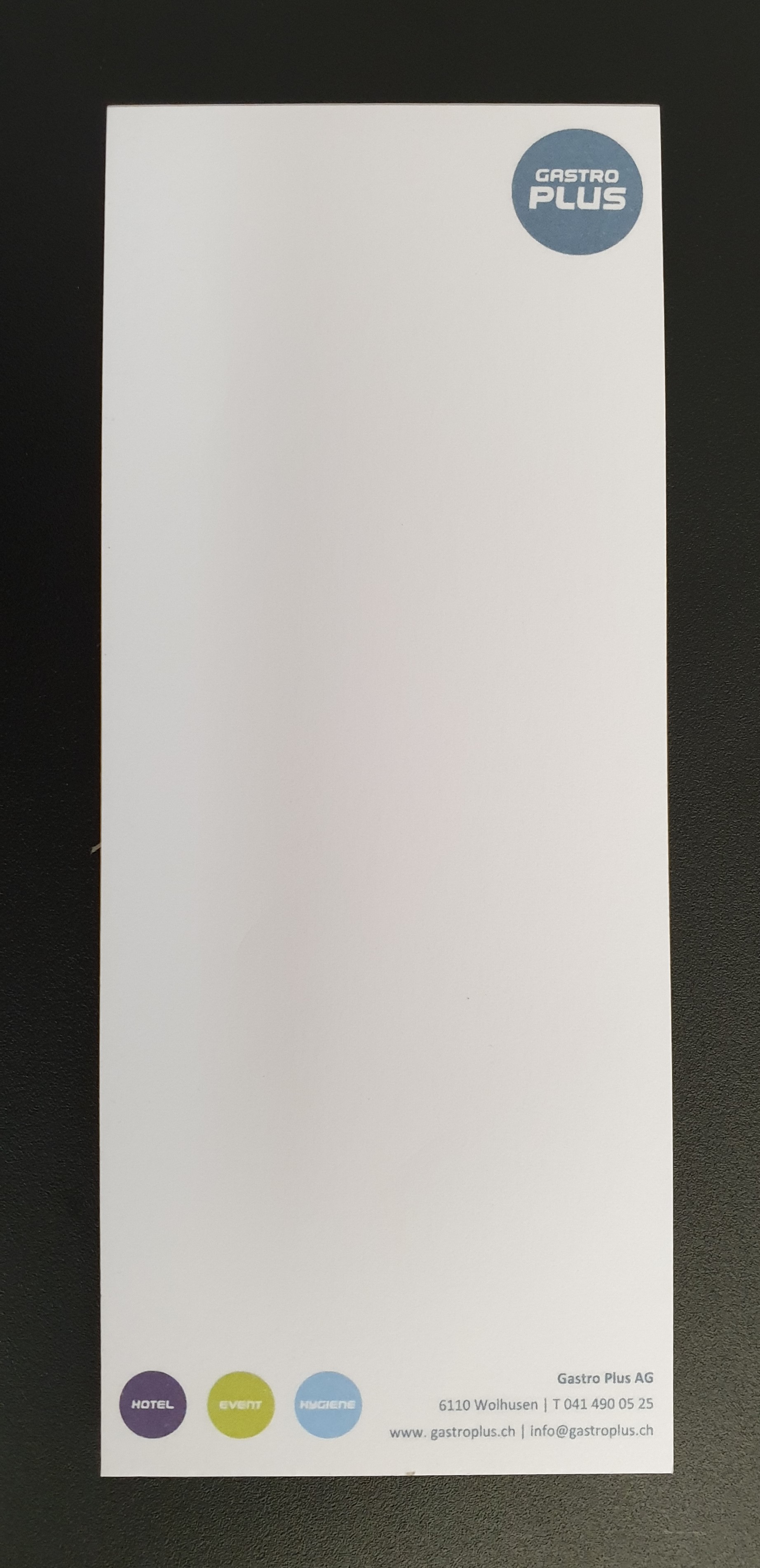 Service- Blöckli Gastro Plus 60x150mm