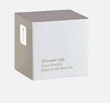 Duschhaube, im Würfelkartonage, weiss, WHITE ACCESSOIRES