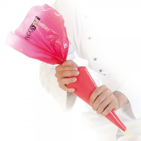 Spritzbeutel HOT auf Rolle 2.55l, 28x59cm, rot