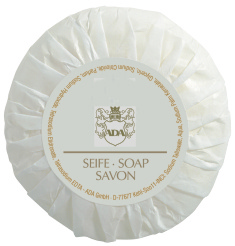 Crèmeseife, im Plisse-Papier, 20g, weiss