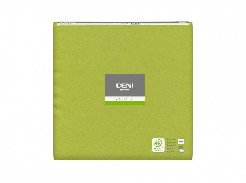 Servietten Airlaid, 1/4-Falz, 40x40cm, kiwi