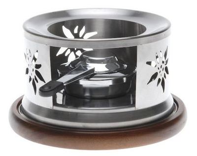 Fonduerechaud ''Edelweiss'' Akazie inkl. Brenner