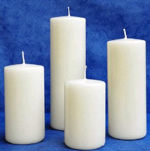 Zylinderkerzen ø80x100mm weiss !NSV!