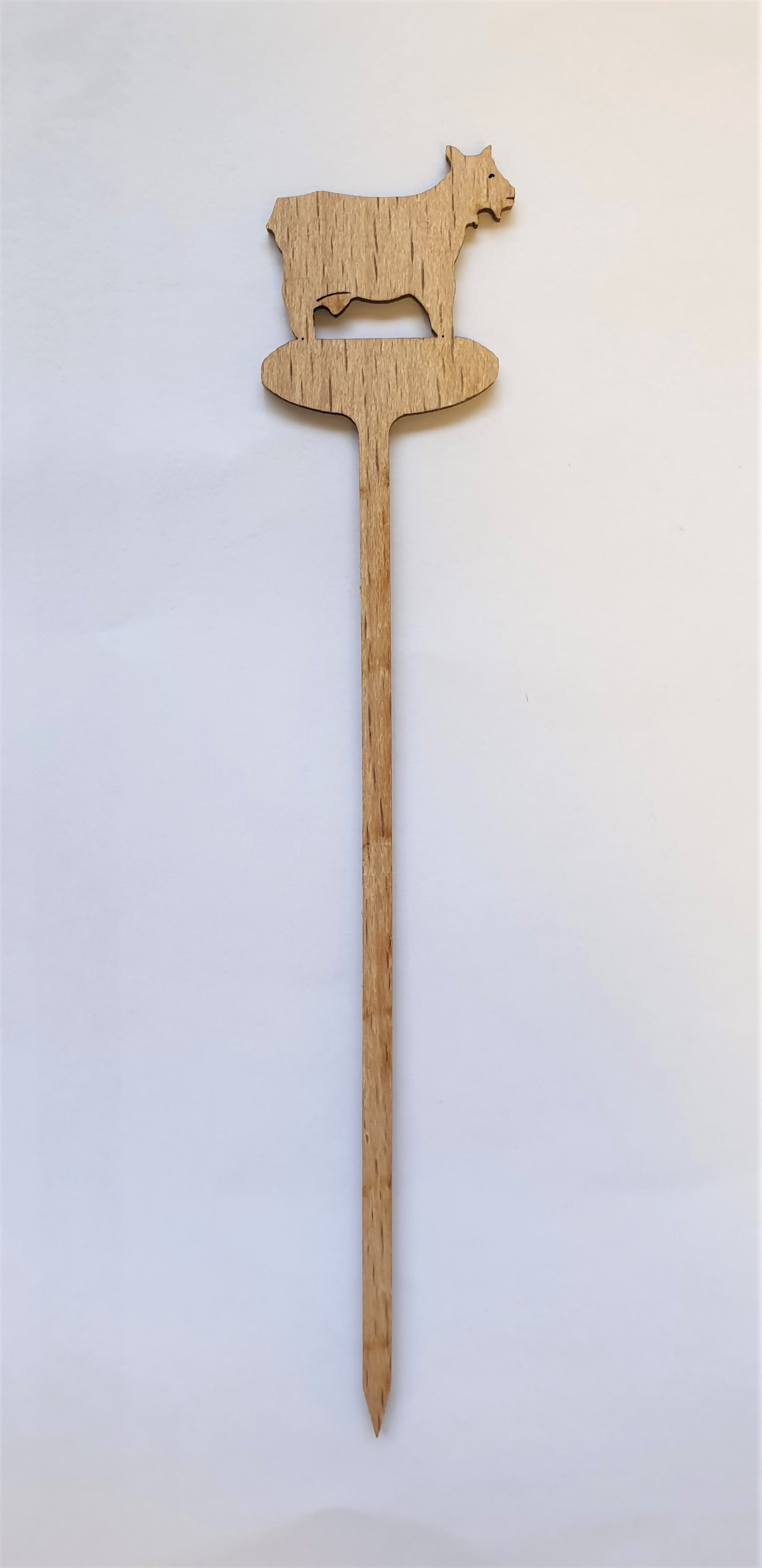 Foodpicker Ziege 13cm Holz