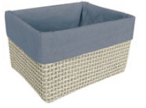 Flechtkorb LAVANDA mit Nylonsack, 21x15x12cm