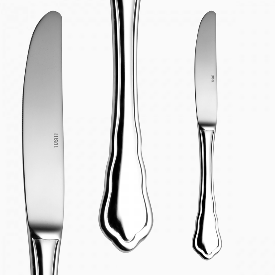 Tafelmesser Chippendale Vollheft m/WS, 225mm