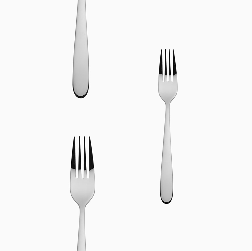 Dessertgabel Alpha ganz poliert/all mirror