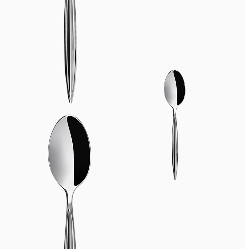 Moccalöffel Platinum Line Hohlheft, 117mm