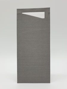 Duni Sachetto Tissue, 8.5x20cm, granite grey