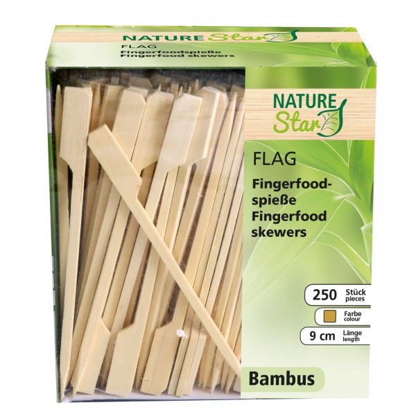 Bambus-Fingerfoodspiess 'Flag' 90mm