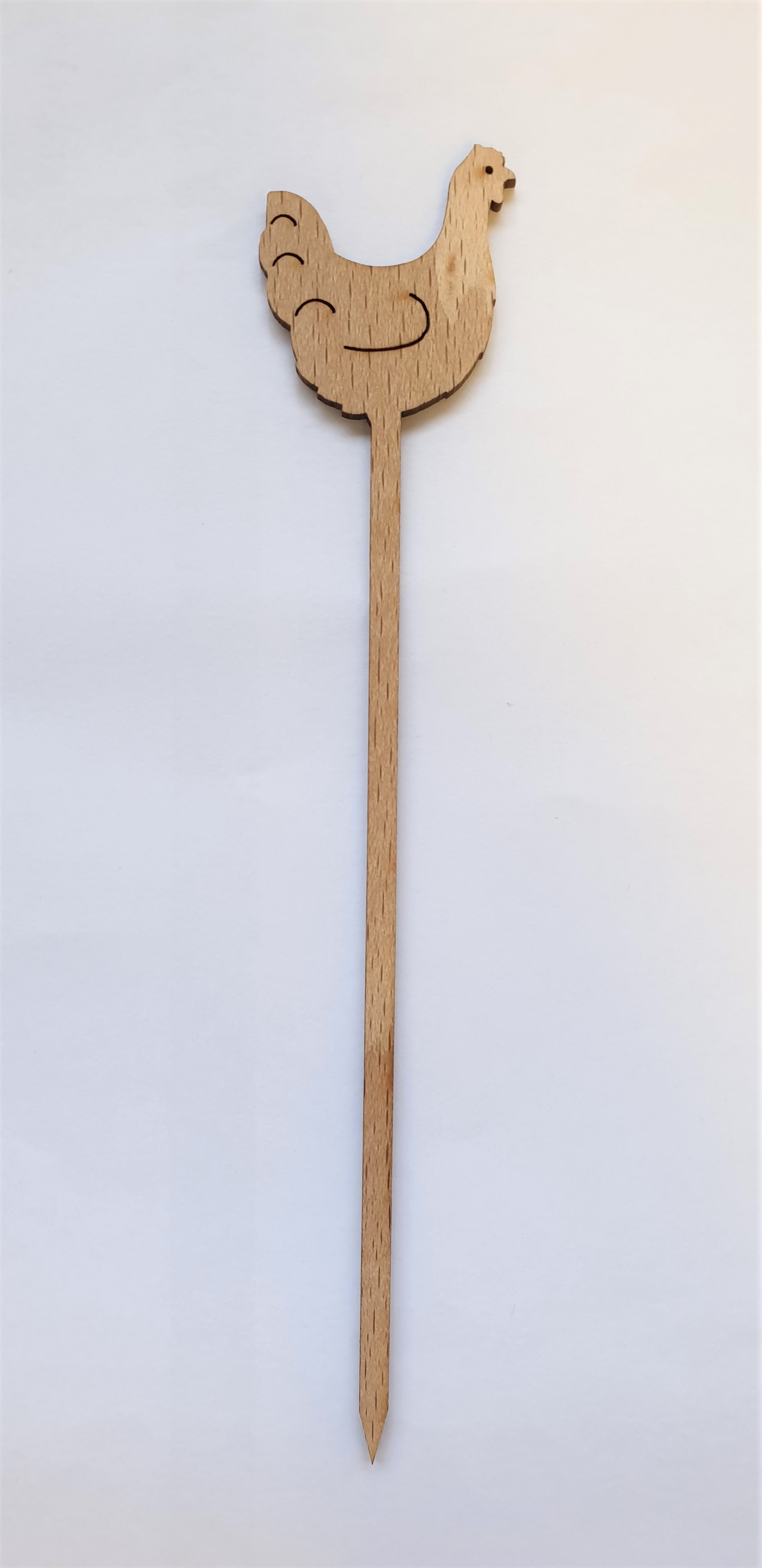 Foodpicker Hahn 13cm Holz