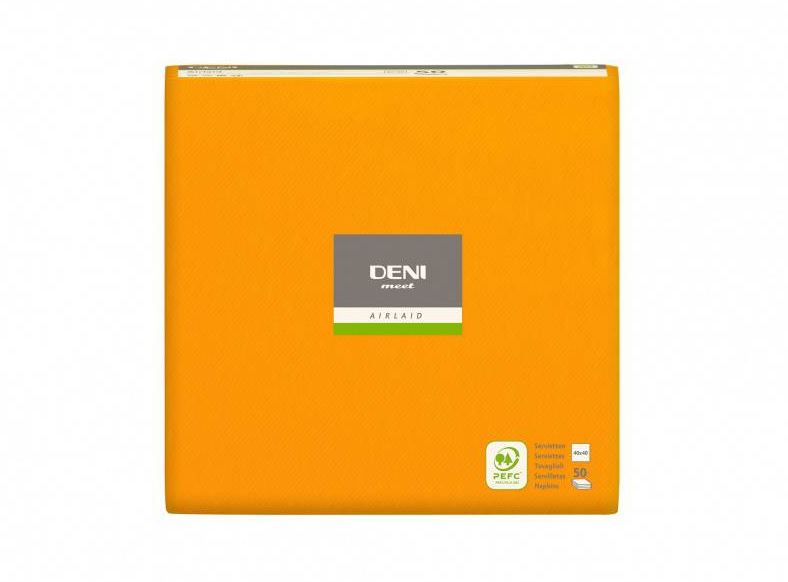 Servietten Airlaid, 1/4-Falz, 40x40cm, orange