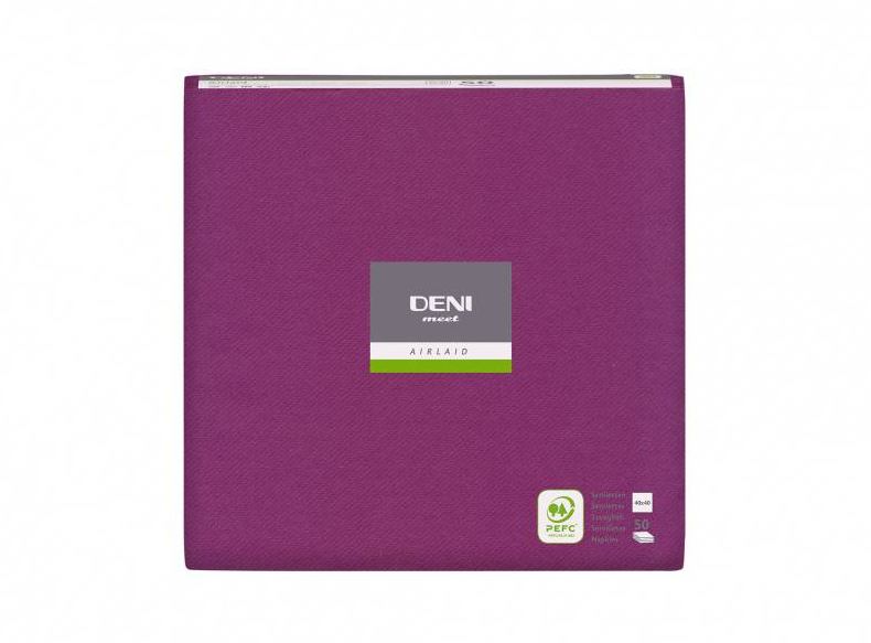 Servietten Airlaid, 1/4-Falz, 40x40cm, viola